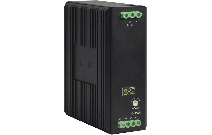 飛暢科技-工業(yè)導軌式AC220V轉DC12V15A/24V8A/48V5A(帶功率因素調整)開關電源