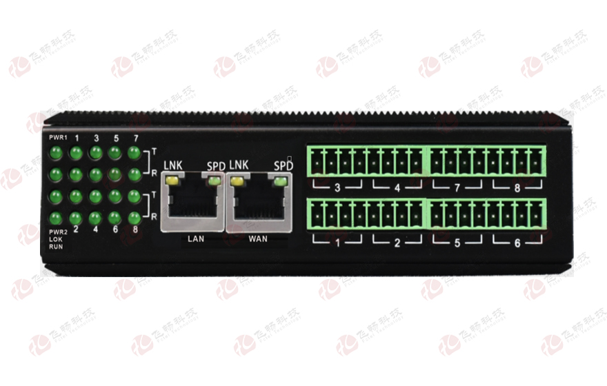 飛暢科技-工業(yè)軌式8路串口服務器(帶WEB與SNMP網管)