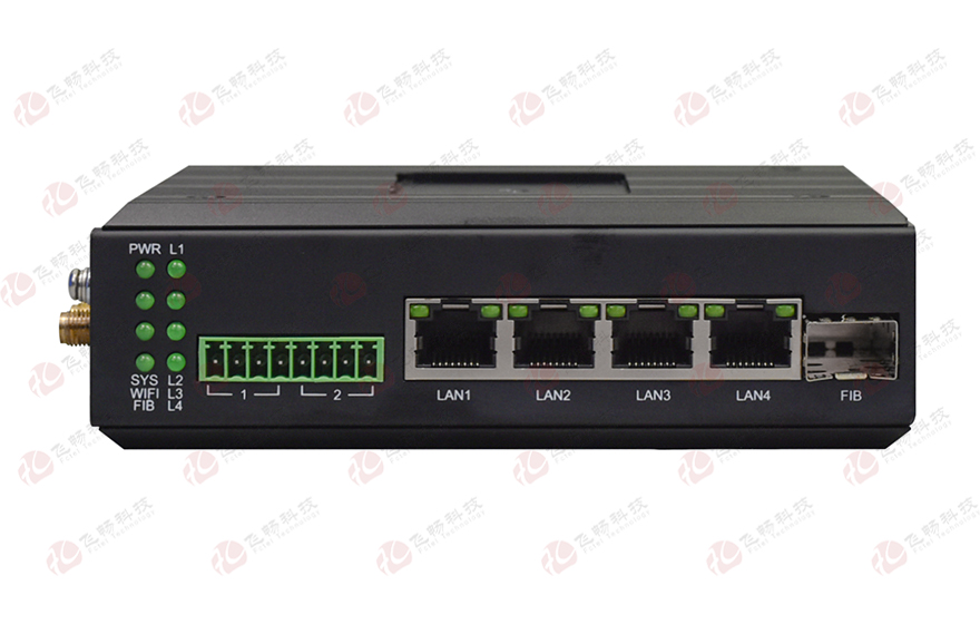 飛暢科技-4千兆+1千兆SFP光+2路串口 WiFI6路由器 (支持POE供電)